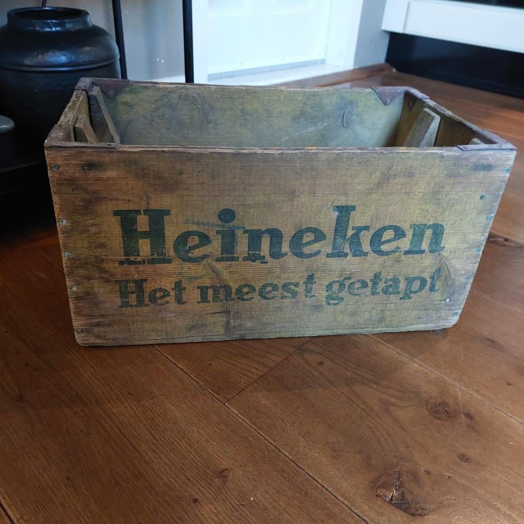 Heineken Bier vintage houten kist 1962 nette staat, Ophalen, Gebruikt, Overige typen, Heineken