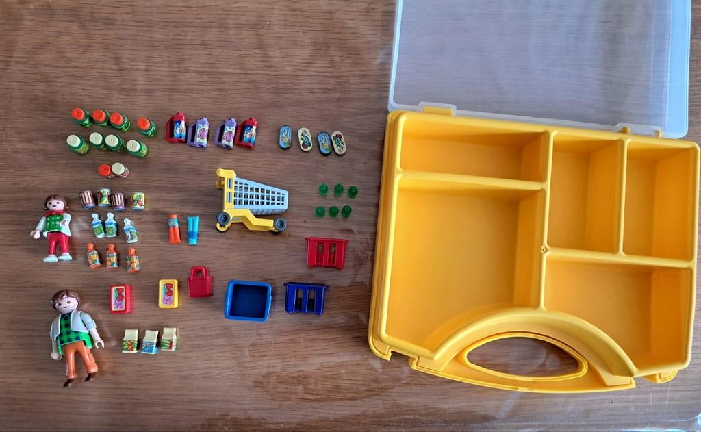 Playmobil winkel in gele meeneemkoffer, Kinderen en Baby's, Speelgoed | Playmobil, Ophalen of Verzenden, Gebruikt