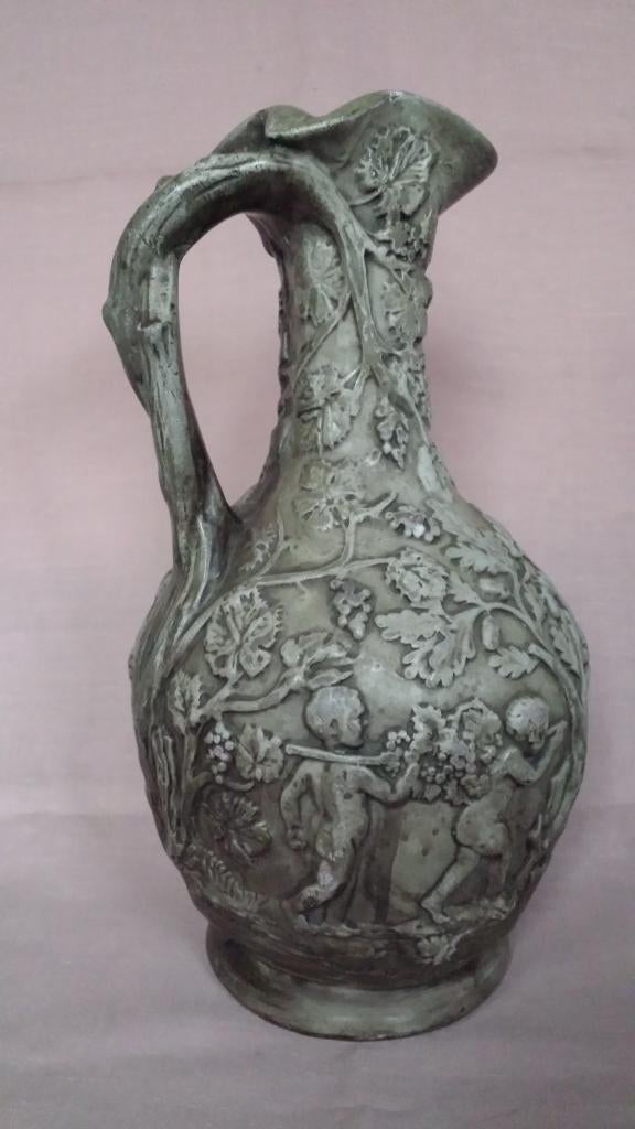 Antieke KOELKAN <> Oude Stenen WIJNKARAF <> Afbeelding PUTTI, Antiek en Kunst, Ophalen of Verzenden