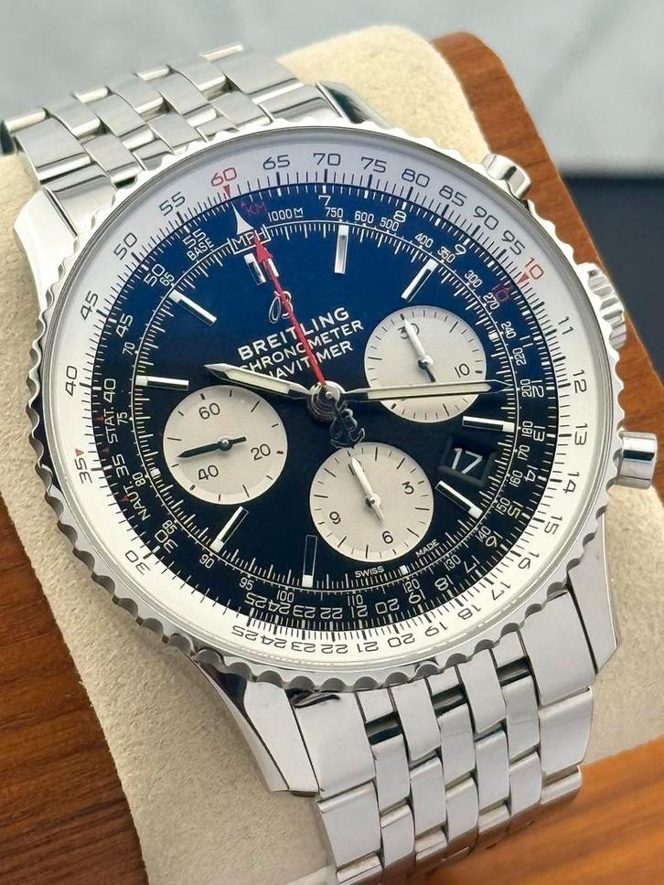 Breitling Navitimer 43 B01 Zwart AB0121, Sieraden, Tassen en Uiterlijk, Horloges | Heren, Zo goed als nieuw, Breitling, Ophalen of Verzenden
