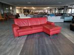 ✅️️️️️ GEREINIGD 100% leder rode hoekbank 270x160 | BEZORGEN, 250 tot 300 cm, Info@onbekend.nl, Hoekbank, 75 tot 100 cm