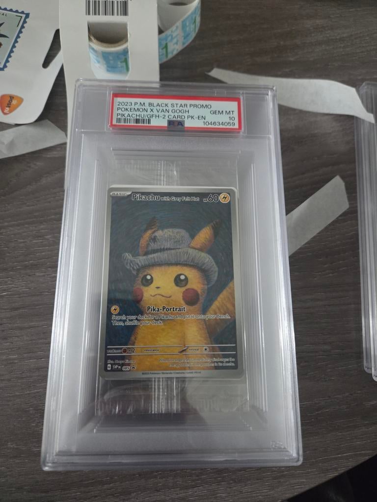 Pikachu grey felt hat sealed psa 10, Ophalen of Verzenden, Zo goed als nieuw