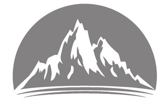 caravan camper bus sticker halve cirkel met bergen, Caravans en Kamperen, Camper-accessoires, The River House, Info@theriverhouse.nl