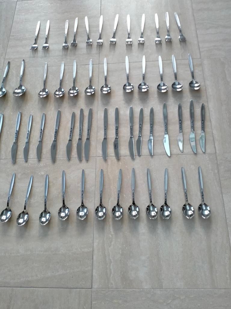 12 delig bestek zie foto, s, Huis en Inrichting, Ophalen of Verzenden, Nieuw, Rvs of Chroom