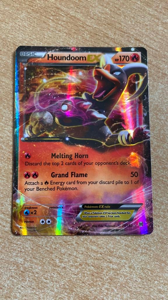 Houndoom EX 21/162 Breakthrough, Ophalen of Verzenden, Zo goed als nieuw