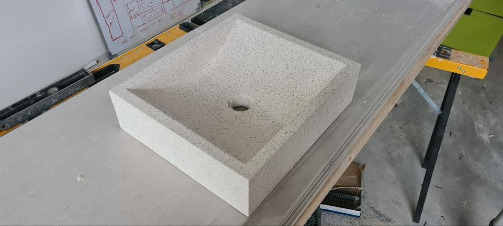 Prachtige opbouw wasbak - 45x40x12,5 cm, Ophalen, Nieuw, Steen, Wastafel