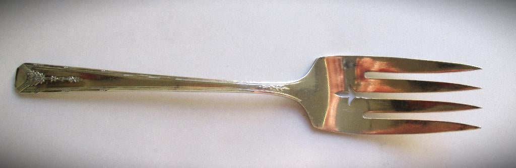 Zilver kleur Vleesvork Oneida Community Plate Evening Star, Antiek en Kunst, Antiek | Bestek, Ophalen of Verzenden