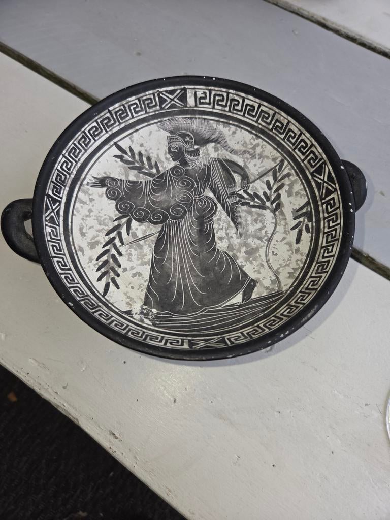 Decoratieve schaal met Griekse afbeelding, Ophalen of Verzenden