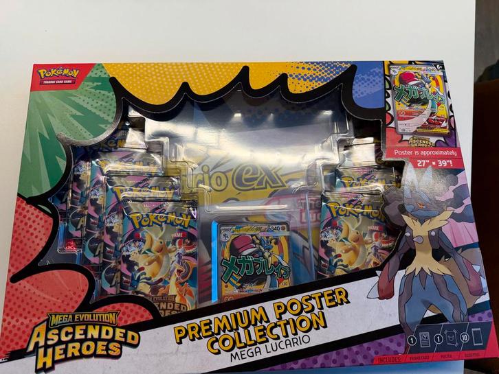 Pokémon Premium Poster Collectie - Mega Lucario EX, Verzamelen, Posters, Nieuw, Overige onderwerpen, A1 t/m A3, Rechthoekig Staand
