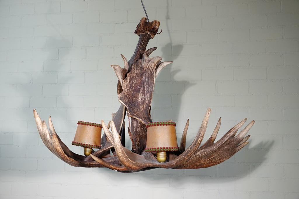Unieke Geweilamp Eland Geweien - Landelijke Jachtkamer Stijl, Huis en Inrichting, Ophalen, Overige materialen, Gebruikt, G