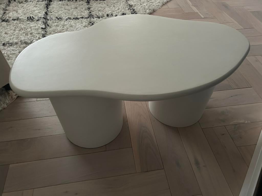 Handgemaakte Japandi Beton Cire Salontafel Off-White Creme, Huis en Inrichting, Tafels | Salontafels, Ophalen, 100 tot 150 cm