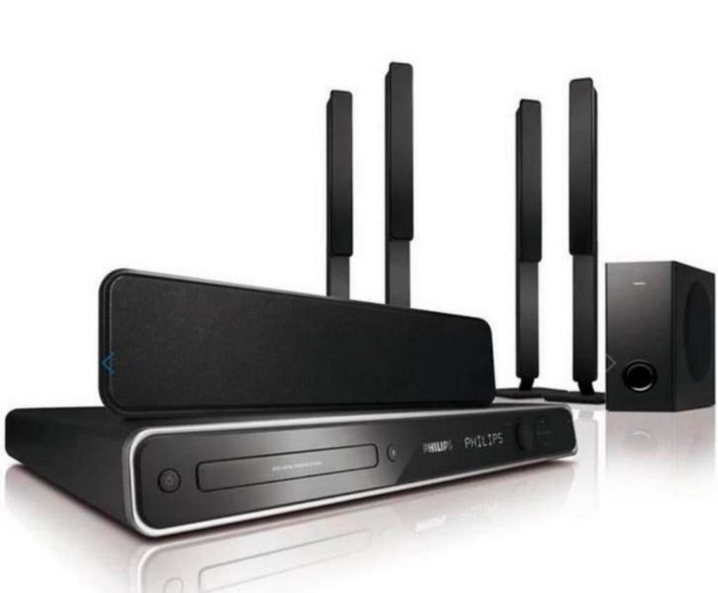 Philips HTS3568 home cinema set zwart, Audio, Tv en Foto, Home Cinema-sets, Zo goed als nieuw, Overige spelers, 5.1-systeem, 70 watt of meer