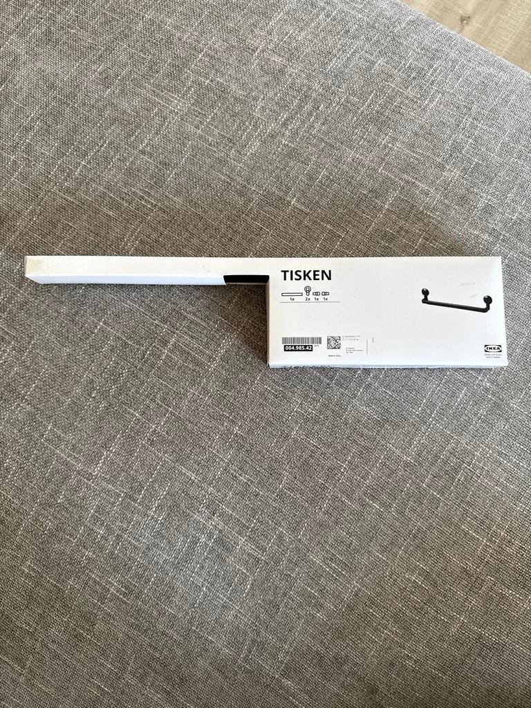 IKEA TISKEN Handdoekenrek Zwart - Nieuw in verpakking, Huis en Inrichting, Ophalen, Nieuw, Zwart, Handdoekenrek