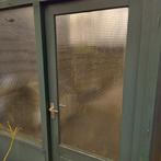 Draadglas hardhouten deur en 3x glasplaat, Doe-het-zelf en Verbouw, Ophalen