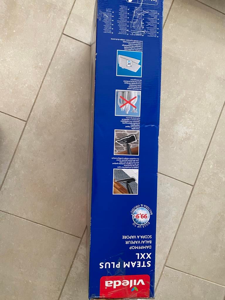 Vileda Steam Plus XXL Stoommop - Nieuw in doos, Ophalen of Verzenden, Mop of Dweil