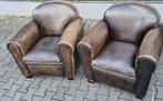 2x Artistiek Bart van Bekhoven fauteuil leer + BEZORGING, Gebruikt, ., Ophalen of Verzenden, .