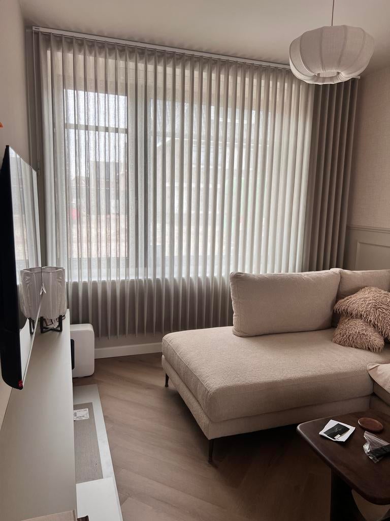 Versus Inbetween van Toppoint Rails Lamellen Wave Gordijnen, Ophalen of Verzenden, Zo goed als nieuw, Beige, 200 cm of meer