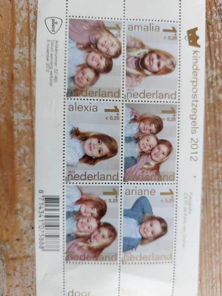 Velletje kinderpostzegels 2012, Ophalen of Verzenden