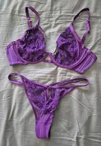 Kanten bh en string, Hunkemöller, Ophalen of Verzenden, Paars, Setje