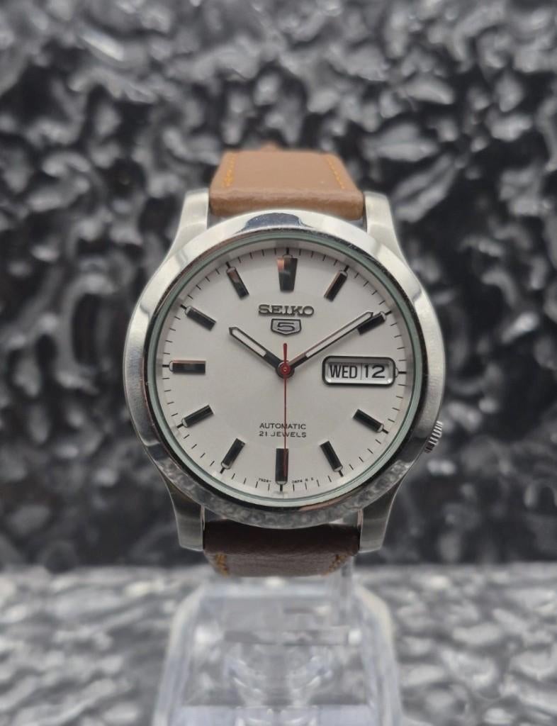 Seiko 5 Sports Ref. SNK789 7S26-02J0 Automaat - Dag Datum, Seiko, Zwart, Ophalen of Verzenden, Zo goed als nieuw