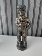 Vintage beeldje man met pijp - Bronskleurig, Ophalen of Verzenden