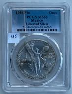 1984 Mexico Onza Libertad 1 oz Silver PCGS MS66 (48334866), Ophalen, Noord-Amerika, Losse munt, Zilver