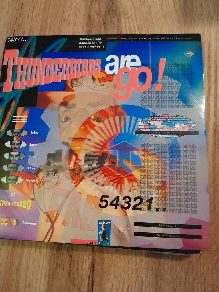 F.A.B. featuring m.c.parker 7 inch thunderbirds are go, Ophalen of Verzenden, Zo goed als nieuw, Pop