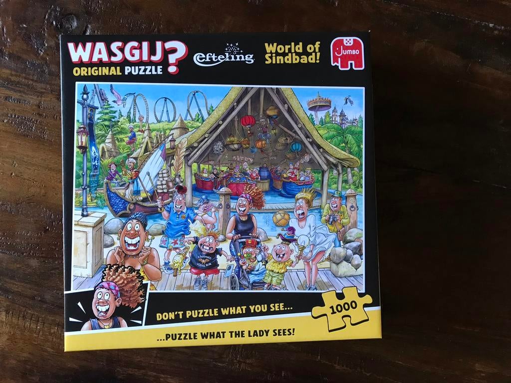 Wasgij Original Puzzel - World of Sindbad (1000 stukjes), Ophalen of Verzenden, 500 t/m 1500 stukjes, Zo goed als nieuw, Legpuzzel