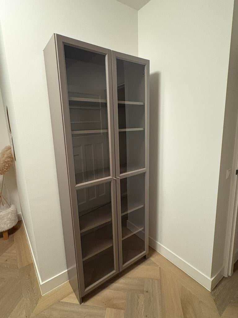 IKEA BILLY Boekenkast met glazen deuren, Ophalen, 200 cm of meer, 50 tot 100 cm, Zo goed als nieuw