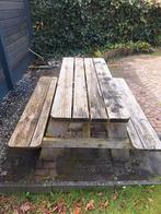 Houten picknickbank, Tuin en Terras, Picknicktafels, Gebruikt, Rechthoekig, Hout, Ophalen