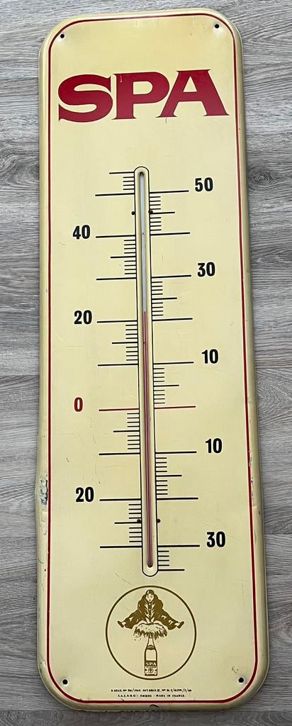 Spa Thermometer Reclamebord Feb. 1968, Verzamelen, Ophalen of Verzenden, Gebruikt, Reclamebord