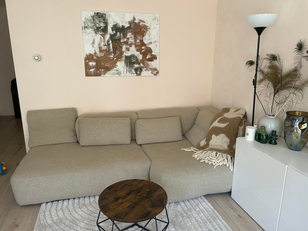 HAY Mags Soft Hoekbank - Beige - 240x130cm, Huis en Inrichting, Ophalen, 125 tot 150 cm, Zo goed als nieuw, 200 tot 250 cm