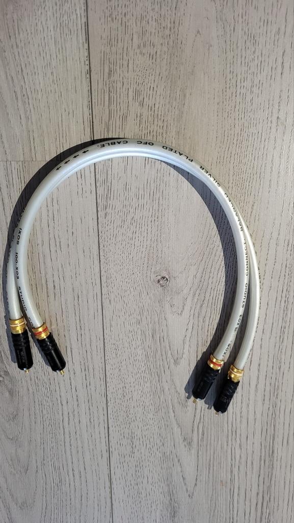 Ixos 100.x03 Interconnects RCA Silver Plated, Ophalen of Verzenden, Zo goed als nieuw, Minder dan 2 meter, Interlink-kabel