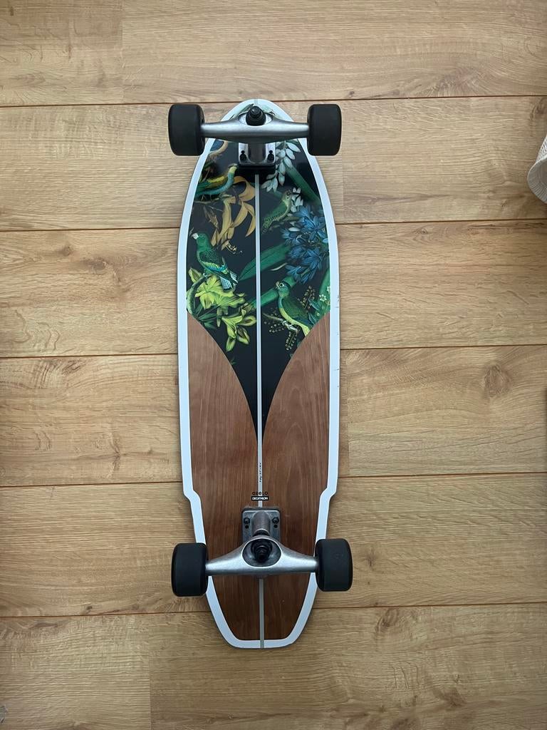 Oxelo Surfskate Longboard Carve 540 Bird - Zo goed als nieuw, Sport en Fitness, Skateboarden, Ophalen, Zo goed als nieuw, Skateboard