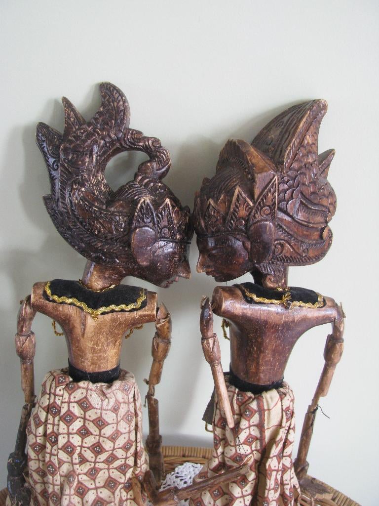 Van VROEGER * Wajang pop * man & vrouw * fraai SET = € 25, Antiek en Kunst, Kunst | Niet-Westerse kunst, Ophalen of Verzenden