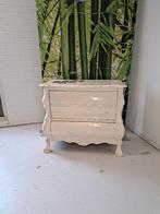 Sfeervol brocante buikkastje met klep en lade, Huis en Inrichting, Kasten | Dressoirs, Ophalen, Gebruikt, Met klep(pen), 50 tot 100 cm