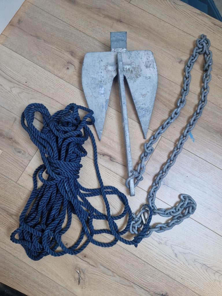 6kg Anker met ketting en lijn - Britany, Ophalen, Gebruikt, Overige typen