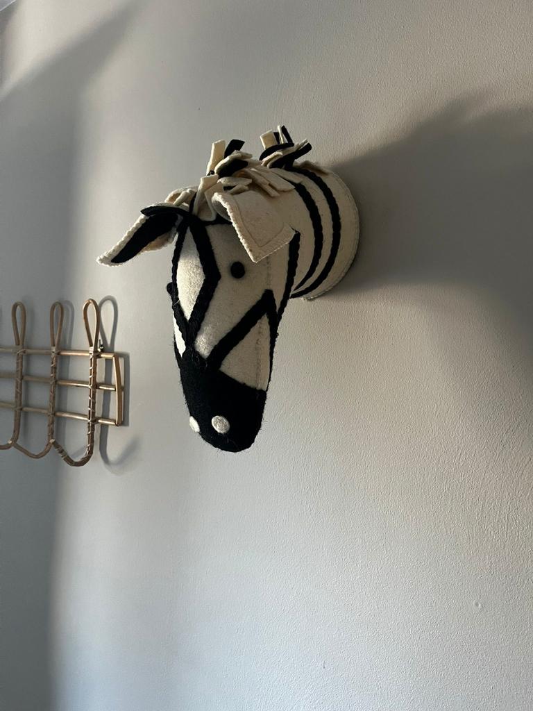 Zebra wanddecoratie van Loods5, Zwart, Overige stijlen, Ophalen of Verzenden, Zo goed als nieuw