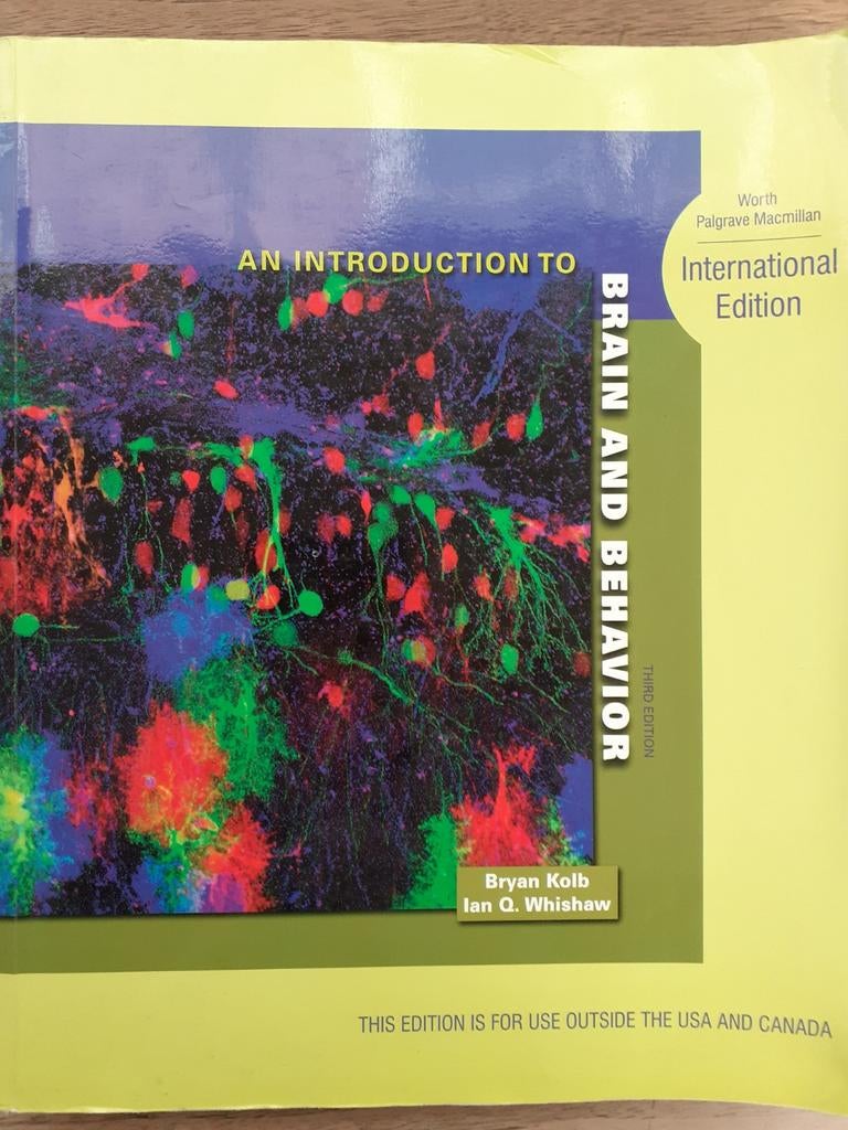 Brain and Behavior - International Edition, Boeken, Ophalen of Verzenden