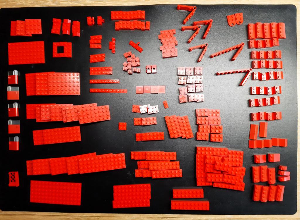Lego rode elementen., Ophalen of Verzenden, Gebruikt, Losse stenen, Lego