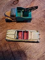 Twee oude Dinky Toys: takelwagen en cabriolet, Ophalen of Verzenden, Gebruikt, Auto