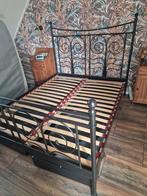 Spijlenbed Noresund Ikea bed 160 X 2, Ophalen, Zwart, Tweepersoons, Zo goed als nieuw