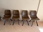 4 Goossens Eetkamerstoelen - Stijlvol en Comfortabel, Huis en Inrichting, Stoelen, Ophalen, Gebruikt, Bruin, Leer