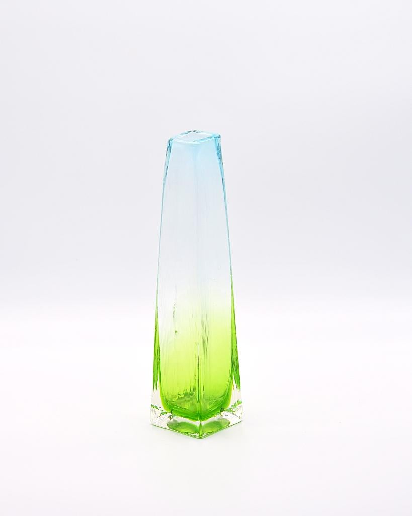 Vintage Leonardo blauw-groene vaas – H 26cm - Ref: 00374, Ophalen of Verzenden, Zo goed als nieuw, Nvt, Nvt