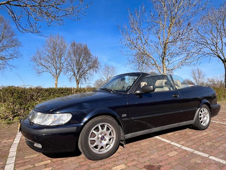 Saab 9-3 2.0 I Cabrio 1998 Blauw, Auto's, Saab, Particulier, Saab 9-3, Airbags, Automatische klimaatregeling, Elektrische buitenspiegels