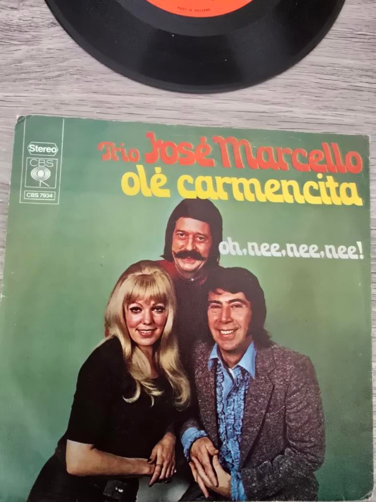 Trio José Marcello/ ole Carmencita, Ophalen of Verzenden, Gebruikt, 7 inch, Levenslied of Smartlap