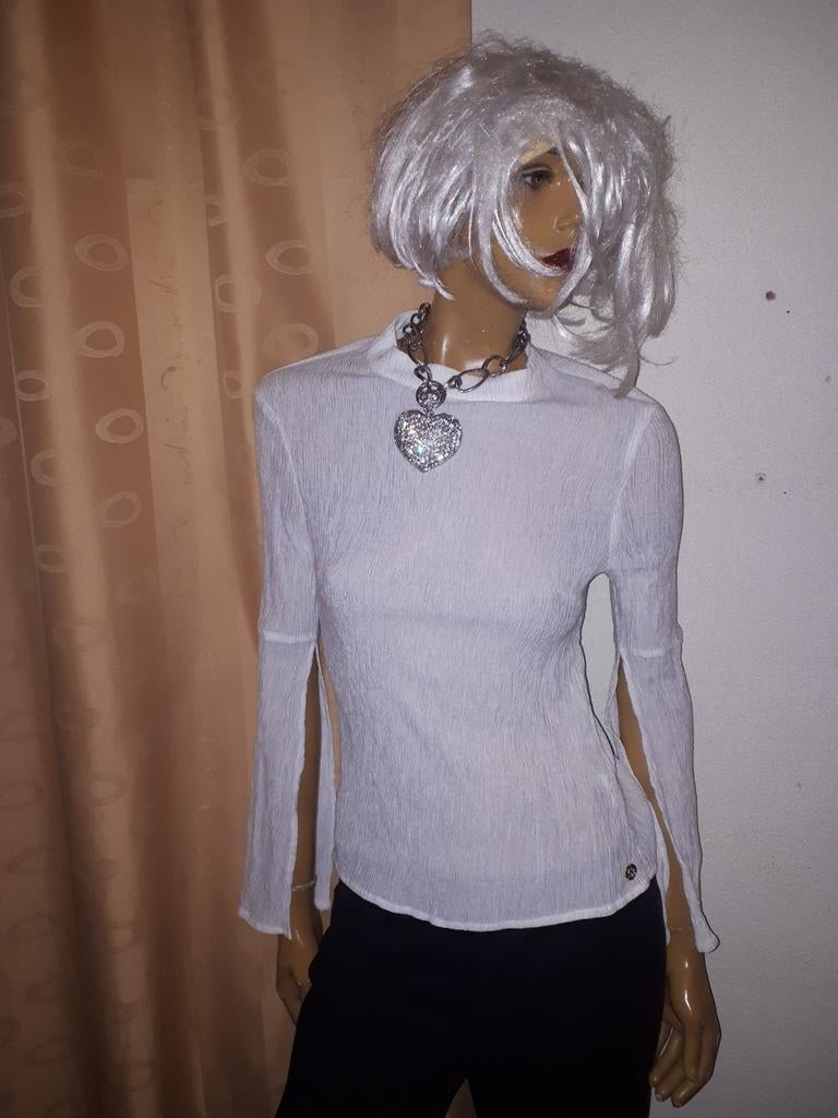 Witte top met lange mouwen en splitjes radical maat M, Kleding | Dames, Maat 38/40 (M), Wit, Ophalen of Verzenden, Zo goed als nieuw