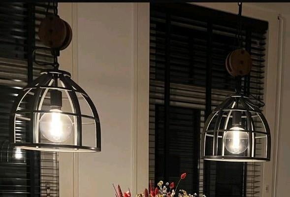 Industriele hang lamp, Huis en Inrichting, Ophalen, Zo goed als nieuw, Industrieel