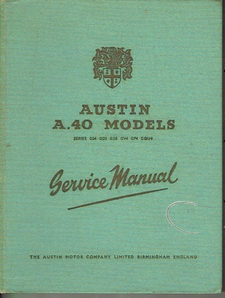 AUSTIN A.40 MODELS SERVICE MANUAL, Auto diversen, Handleidingen en Instructieboekjes, Ophalen of Verzenden