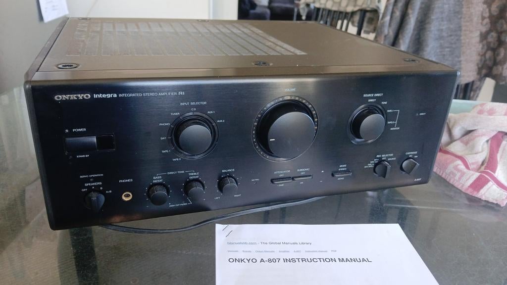 Onkyo integra a807 supermooi geserviced,  afstandsbediening, Ophalen of Verzenden, Zo goed als nieuw, 60 tot 120 watt, Stereo
